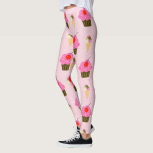 Legging Cupcakes e caneleiras do sorvete
