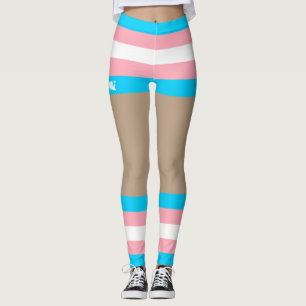 Legging Curtas e Pernas do Orgulho Trans