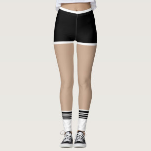 Legging Curto Preto Classe Gym Com Meias