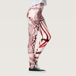 Legging Curvas avermelhadas cruzadas em fundo claro
