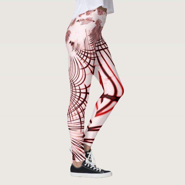 Legging Curvas avermelhadas cruzadas em fundo claro (Direita)