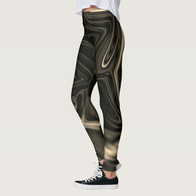 Legging Curvas castanhas ou ondulação, mais escuro marrom. (Esquerda)