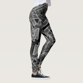 Legging Curvas em forma de fita, linhas realçadas no alivi