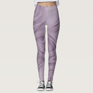 Legging Curvas Sobre Trabalho de arte Roxo
