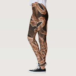 Legging Curvas sobrepostas em formas de fita, alivio casta