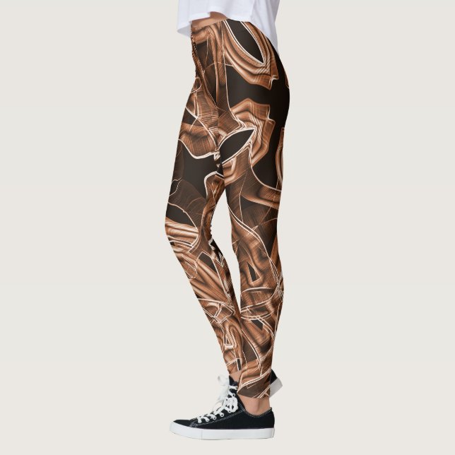 Legging Curvas sobrepostas em formas de fita, alivio casta (Esquerda)