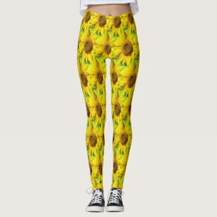 Legging Cust do padrão dos girassóis. Legenda de cor BG