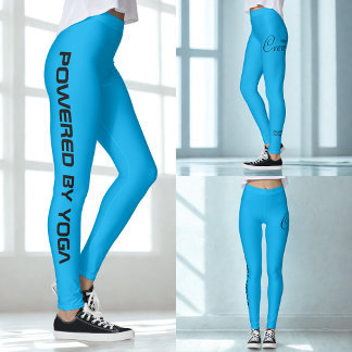 Legging Custom Print Yoga Crew Azure Blue