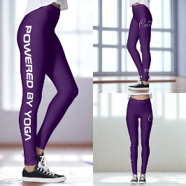 Legging Custom Print Yoga Crew Dark Purple