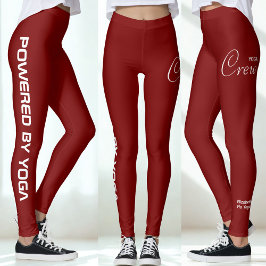 Legging Custom Print Yoga Crew Deep Red