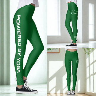 Legging Custom Print Yoga Crew Forrest Green