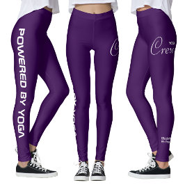 Legging Custom Print Yoga Crew Purple