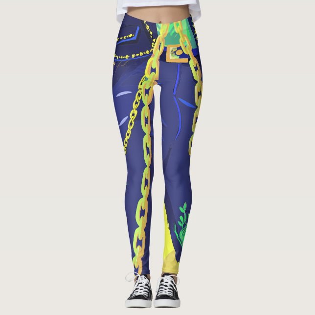 Legging Cute Dark Female Character in Diamond Frame (Frente)