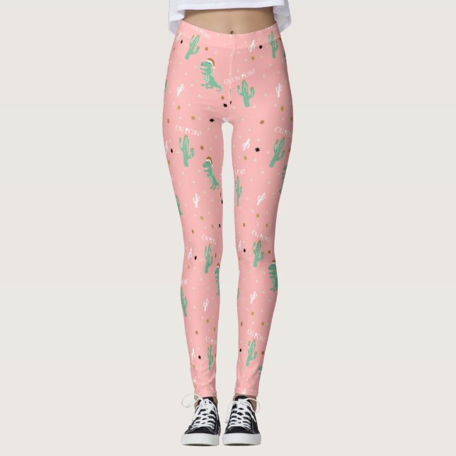 Legging Cute Dino e Cactus (Frente)