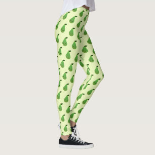 Legging Cute Kawaii sorrindo padrão de pera