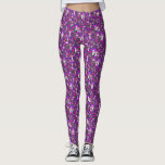 Legging Cute Trippy Mushrooms Purple, Pink, & Black<br><div class="desc">These leggings are decorated with trippy,  psychedelic illustrated mushrooms and flowers in shades of hot pink and bold purple against a black background.</div>