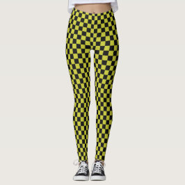 Legging Cyber lyme checkerboard pattern