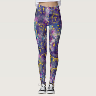 Legging Da "calças justas das caneleiras lua e das