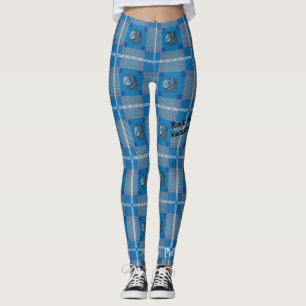 Legging Da "caneleiras más bonito da xadrez sirene"