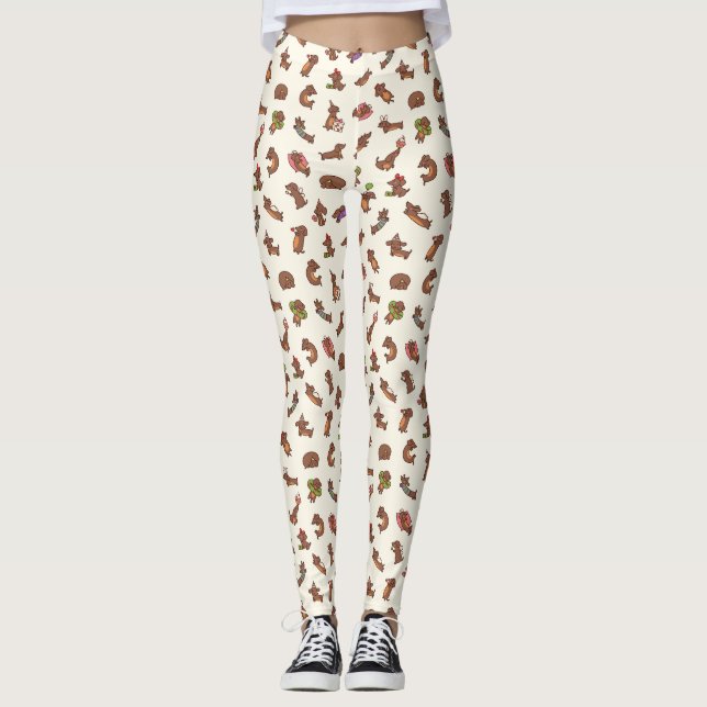 Legging Dachshund Birthday (Frente)