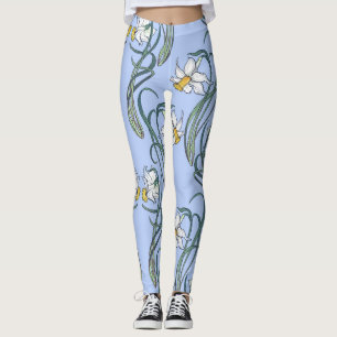 Legging Daffodils Art: Nouveau Primavera