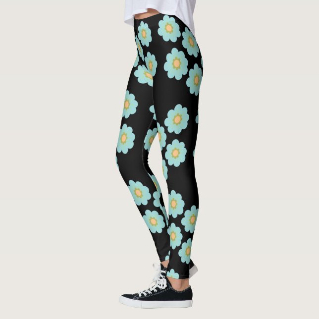 Legging Daisies Azuis (Esquerda)