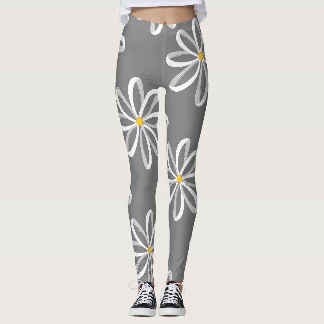 Legging DaisyUma fita solta de espirros formando uma marga (Frente)