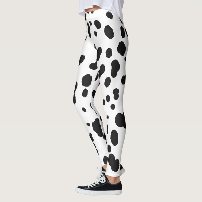 Legging Dalmatian print dog mom dad skin pattern cute (Esquerda)