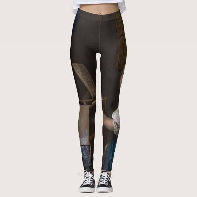 Legging Dama sentada ao Virginal de Johannes Vermeer (Frente)