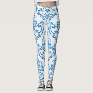 Legging Damáscara Clássica: Fundo Luxuoso Sem Olhos