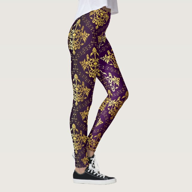 Legging Damasco Puro E Dourado (Direita)