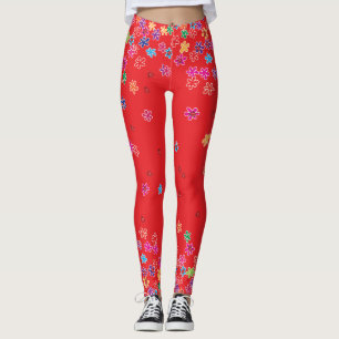 Legging Damascos e Flores Retro
