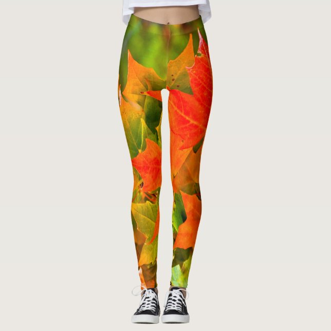 Legging Dança Folha de Maple (Frente)