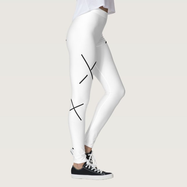 Legging Dançando O Dia Macio Preto&Branco Minimal X Arte (Direita)