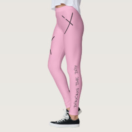 Legging Dançando O Dia Preto&Pink Minimal X Arte