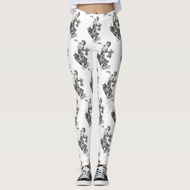 Legging Dançarino de Belly, árabe, dançarino Vintage Art T (Frente)