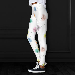 Legging Dançarinos Padrão Floral de Aquarela
