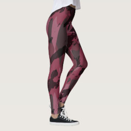 Legging Dark Mauve Camo abstract