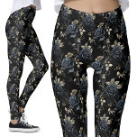 Legging Dark Romantic Black Rosas Fantasy Vintage Gothic<br><div class="desc">Leggings Rosas Pretas Góticas | Vintage Floral Dark Fantasy Attyre Enrole no misterioso reino das minhas Leggings Rosas Negras góticas, apresentando um padrão encantador de folhas entrelaçadas, espinhos e rosas azuis profundos. Perfeito para aqueles que abraçam o Lado Escuro, estas leggings misturam perfeitamente elementos góticos e florais, com um charme...</div>