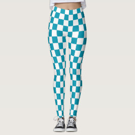 Legging Dark turquoise checkered 