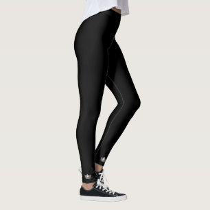Legging Das mulheres de prata do impressão da coroa da