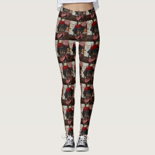 Legging Dáxie Preto e Marrom