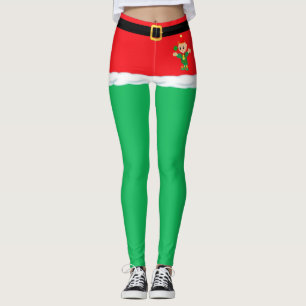 legging de elfo verde de Natal
