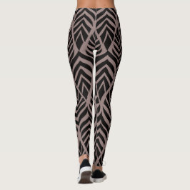 Legging de Estampa de Animal Safari Abstrato Marro