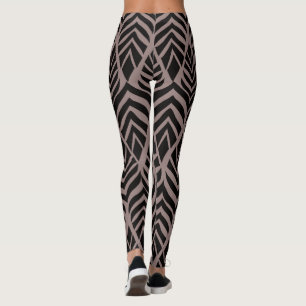 Legging de Estampa de Animal Safari Abstrato Marro