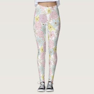 legging de flores de primavera