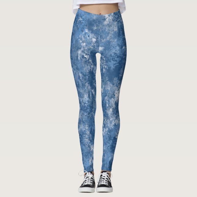 Legging de mármore azul (Frente)