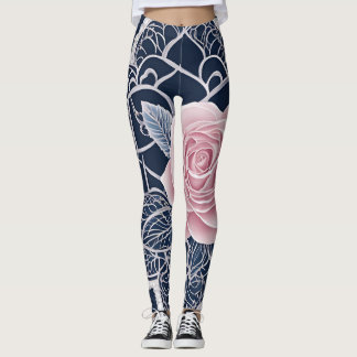 Legging Dê-me uma arte Rosa AI