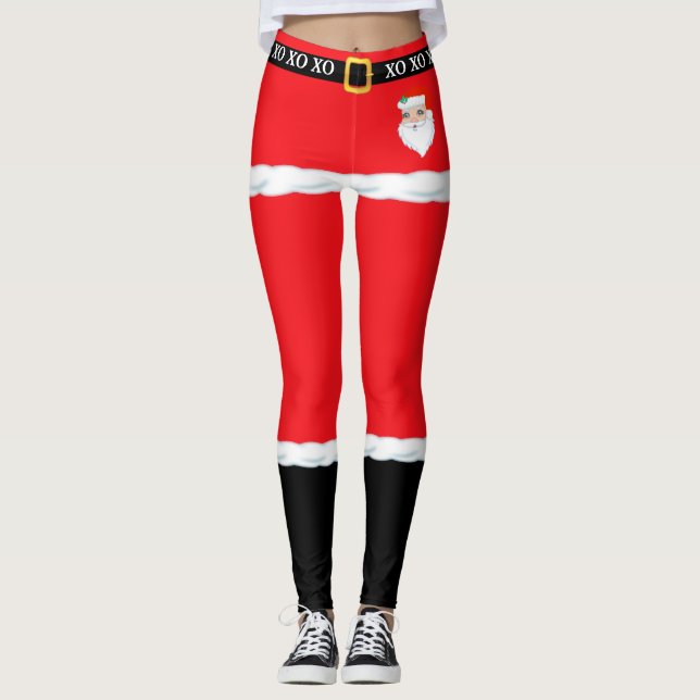 legging de Natal Papai Noel (Frente)