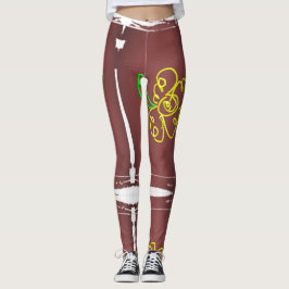 legging de pintura de flor